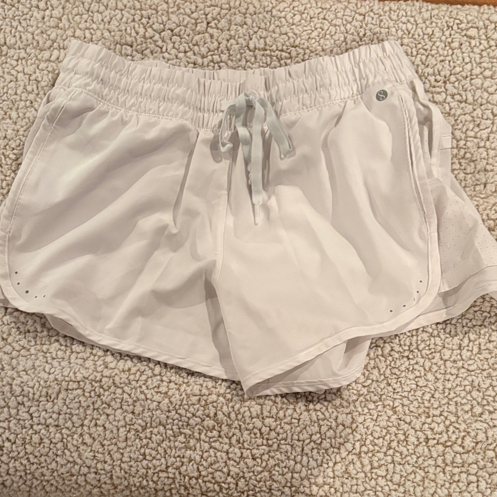 Women's White Athletic Shorts